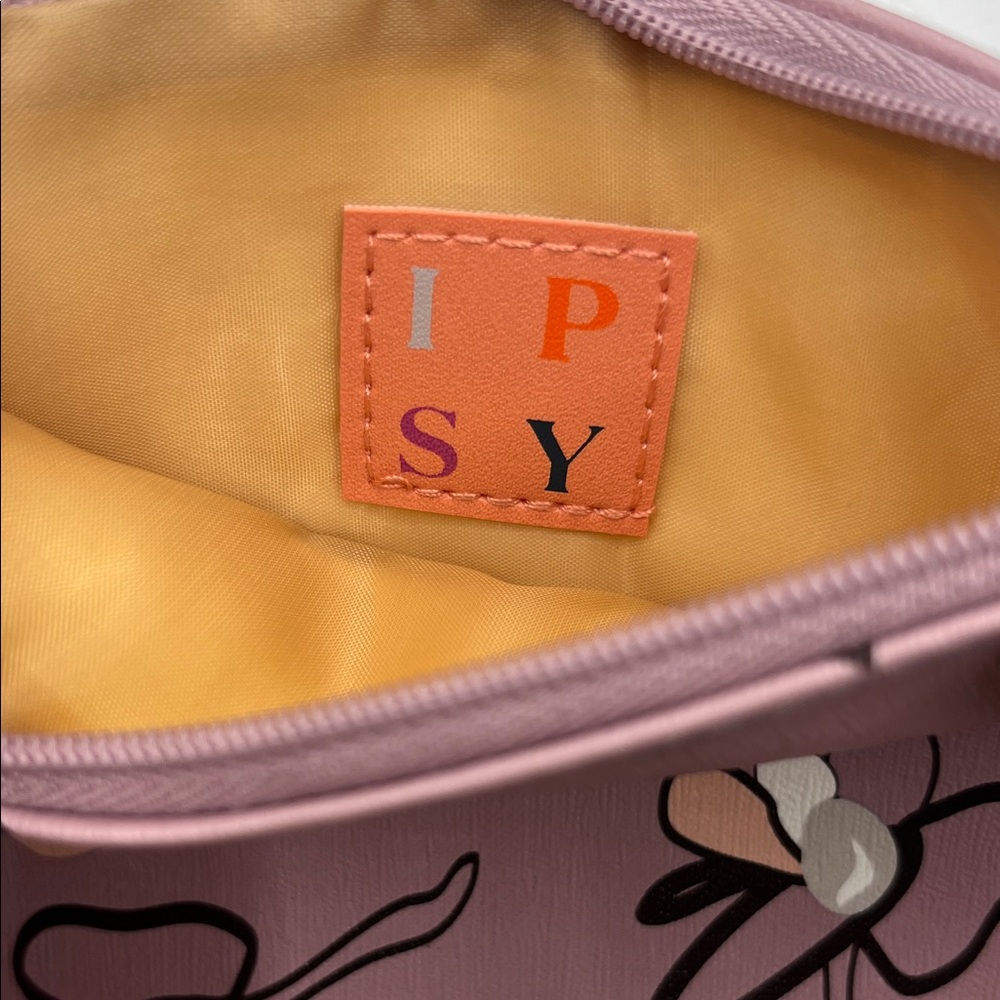 Pink Floral Cosmetic Bag with Wooden Handle - Picture 3 of 3